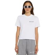 Palm Angels Vit Logotryck Dam T-Shirt White, Dam