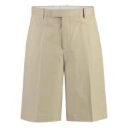 Salvatore Ferragamo Bomull Bermuda Shorts med Fickor Beige, Herr