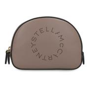 Stella McCartney Logo Vegansk Läder Toalettväska Brown, Dam