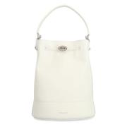 Zanellato Läder Bucket Bag med Topphandtag White, Dam