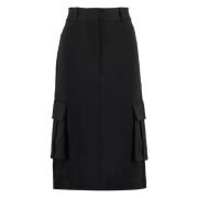 Givenchy Flap Pocket Technical Skirt Black, Dam