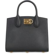 Salvatore Ferragamo Läder Minihandväska med Snäpplås Black, Dam