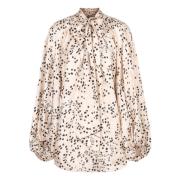 Zimmermann Silke Ballongärm Tryckt Blus Beige, Dam