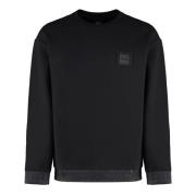 Hugo Boss Räfflad crew-neck sweatshirt med nyckelring charm Black, Her...