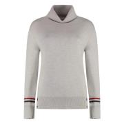 Thom Browne Randig ullturtlenecktröja Gray, Dam