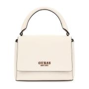 Guess Liten Off White Satchel Väska White, Dam