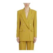 Elisabetta Franchi Ull Blazer Jacka Yellow, Dam