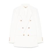 Elisabetta Franchi Vita Jackor för Kvinnor White, Dam