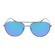 Maui Jim Metallram Pantos Solglasögon Walaka Gray, Unisex