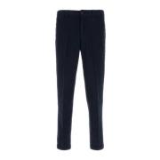 Boss Stretch Bomullsblandning Navy Blue Byxor Blue, Herr