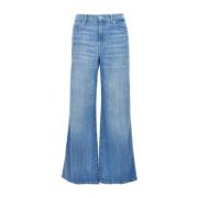 7 For All Mankind Utsvängda jeans Blue, Dam