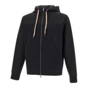 Hugo Boss Svart Sweatshirt CSeeger med Nyloninsatser Black, Herr