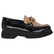 Högl Svart/Beige Dam Loafer Stiligt Design Black, Dam