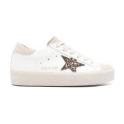 Golden Goose Hi Star Sneakers i läder och mocka White, Dam