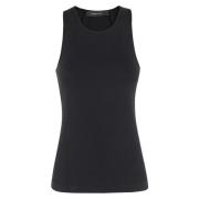 Federica Tosi Casual Jersey Top Black, Dam