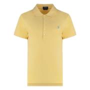 Polo Ralph Lauren Slim Fit Cotton-Piqué Polo Shirt Yellow, Dam