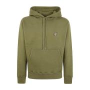 Maison Kitsuné Räv Huvud Patch Hoodie Green, Herr