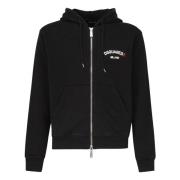 Dsquared2 Svart Sweat Jacket för Män Black, Herr