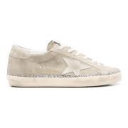 Golden Goose Glitter Star Suede Classic Sneakers Beige, Dam