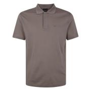 Emporio Armani Klassisk Polo Tröja för Män Brown, Herr