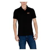 Emporio Armani EA7 Kortärmad Polo Vår/Sommar Kollektion Black, Herr