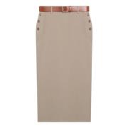 Moschino Kort pennkjol Beige, Dam