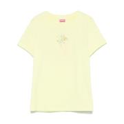 Kenzo Citrongul Logo Crew Neck T-shirt Yellow, Dam