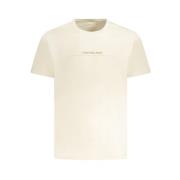 Calvin Klein Beige Bomull T-shirt Beige, Herr