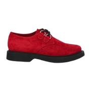 Saint Laurent Derbyskor i mocka med snörning Red, Herr