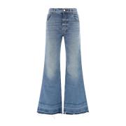 Chloé Bootcut Jeans med Fransfinish Blue, Dam