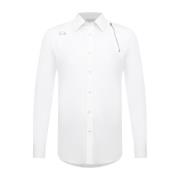 Alexander McQueen Bomullsskjorta med långa ärmar White, Herr