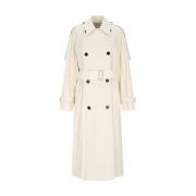 Burberry Bomullstrenchcoat med bälte Beige, Dam