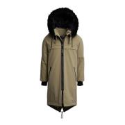 Stutterheim Vattentät Matt Fishtail Parka Green, Herr