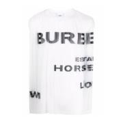 Burberry Mesh Tank Top med Horseferry Print White, Herr