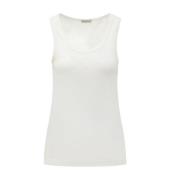 Moncler Logo Tanktop Ärmlös Kvinnor White, Dam