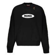 Palm Angels Zig Zag Mönstrad Sweatshirt Black, Herr