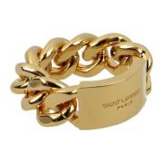 Saint Laurent Elegant guldring med diamantaccent Yellow, Herr