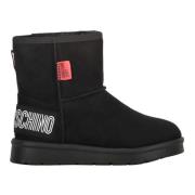 Love Moschino Stiliga Mocka Ankelboots Black, Dam