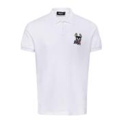 Dsquared2 Logo-patch bomullspolotröja White, Herr