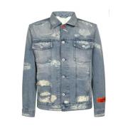 Heron Preston Sliten Denimjacka Blue, Herr