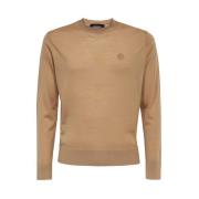 Dsquared2 Ribbad crew-neck ulltröja Brown, Herr