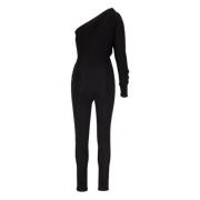 Saint Laurent Stilfull jumpsuit för en ledig och chic look Black, Dam