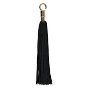 Balmain Läder Tassel med Guldfrans Black, Dam