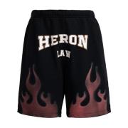 Heron Preston Unika Tryckta Svarta Shorts Black, Herr