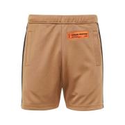 Heron Preston Logo Patch Casual Bermuda Shorts Brown, Herr