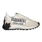 Dsquared2 Lädersneakers med Logodetalj White, Dam