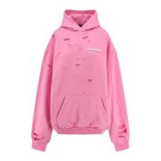 Balenciaga Hoodie med politisk kampanjlogo Pink, Dam