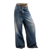 Replay Mörkblå Tejano Loose-fit Jeans Blue, Dam