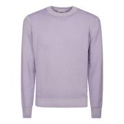 Filippo De Laurentiis Cashmere Blended Crewneck Sweater Purple, Herr