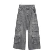 Diesel Cargo Baggy Jeans Urban Stil Gray, Dam